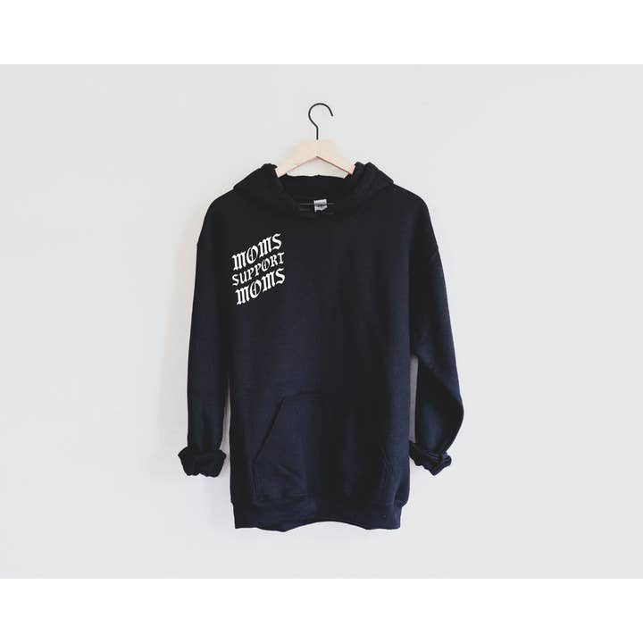 Sweetees Apparel - Wholesale Hoodie - Women's - Support Your Local Mom Gang Hoodie - Black 1