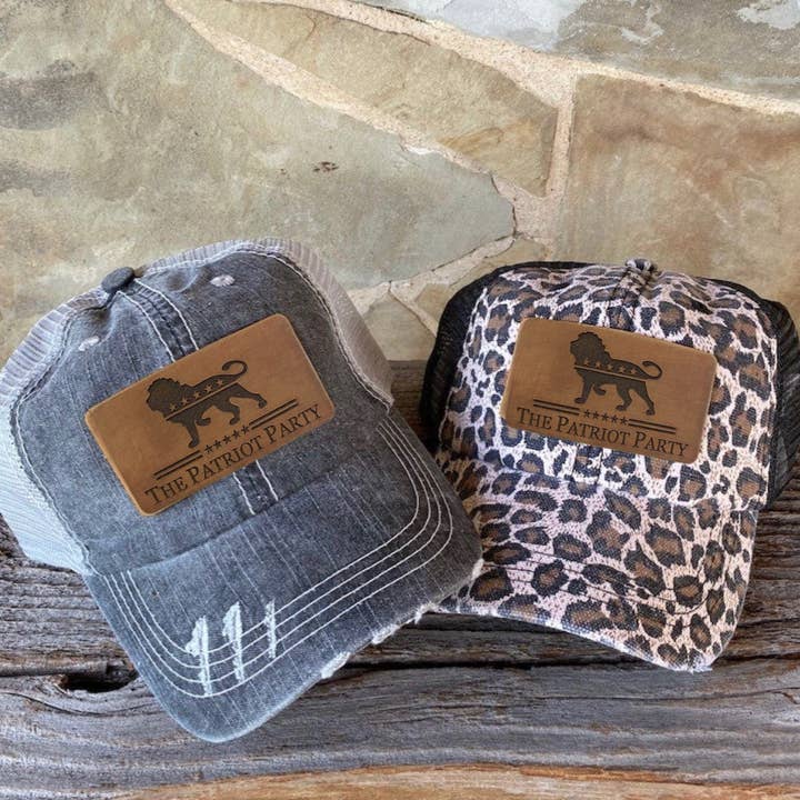 The Patriot Party Leather Patch Hat for wholesale by The Hometown Company