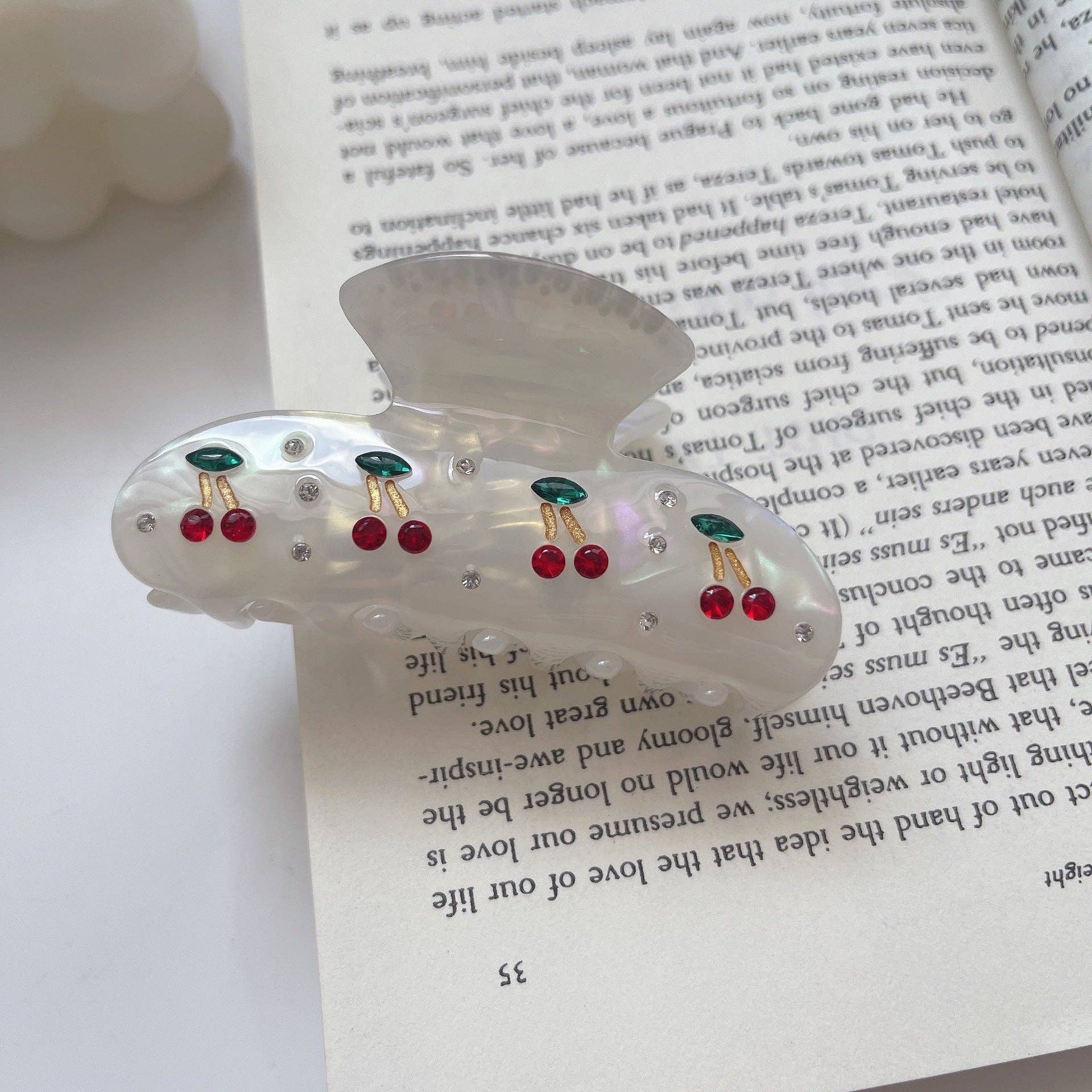 Dipped Shop – Engroshandel Hårspænde - Dame – 2+Søde Kirsebær Rhinsten Hårlove DPJC23252