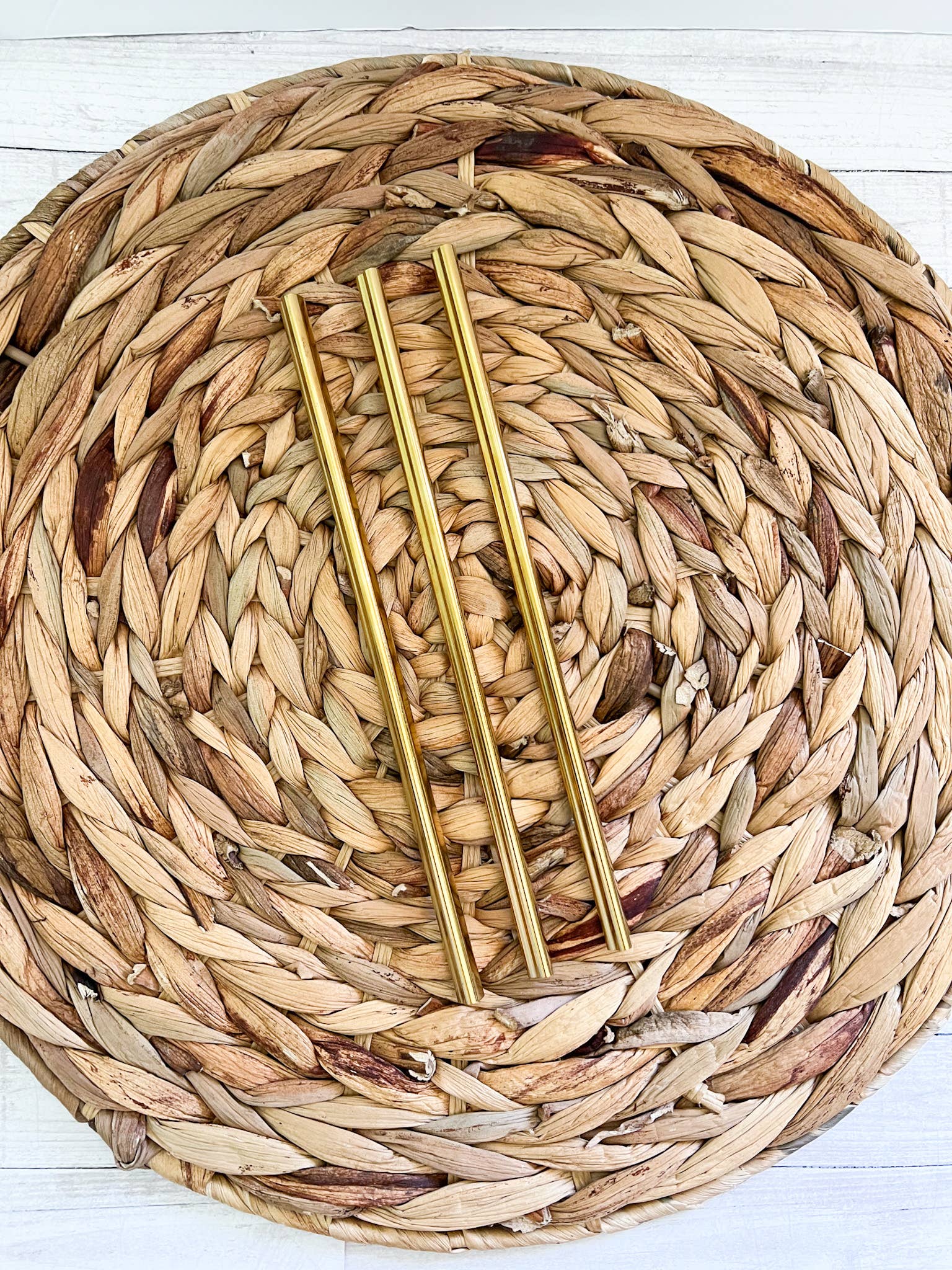 Olivia Jean Boutique - Wholesale Drinking Straw - Gold Heart Shaped Stainless Steel Reusable Straw1