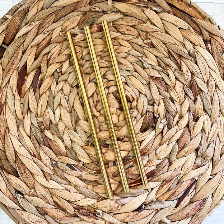 Olivia Jean Boutique - Wholesale Drinking Straw - Gold Heart Shaped Stainless Steel Reusable Straw1