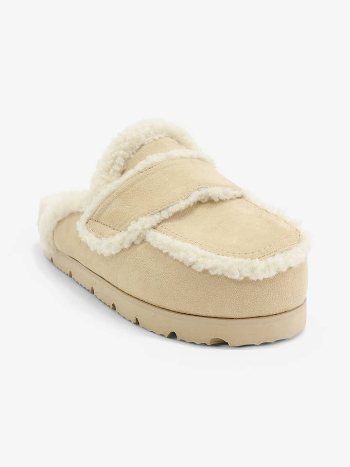 Lemonade Shoes – Großhandel Hausschuhe – Damen – TATUM - Gemütlicher Wildleder-Slide mit dicker gepolsterter Sohle9