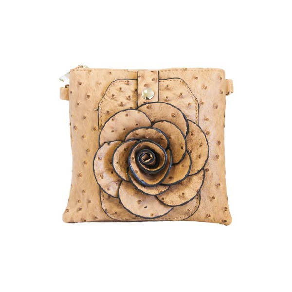 22 Tote - Vendita all'ingrosso Borsa a tracolla - Donna - Borsetta a tracolla per cellulare con fiore di struzzo11