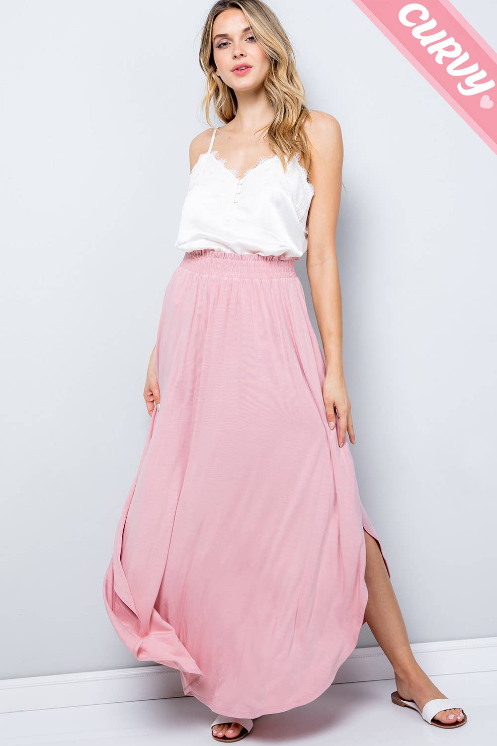 Sweet Lovely by Jen - Wholesale Skirt - Women's - PLUS SIZE KNIT JERSEY MAXI SKIRT7