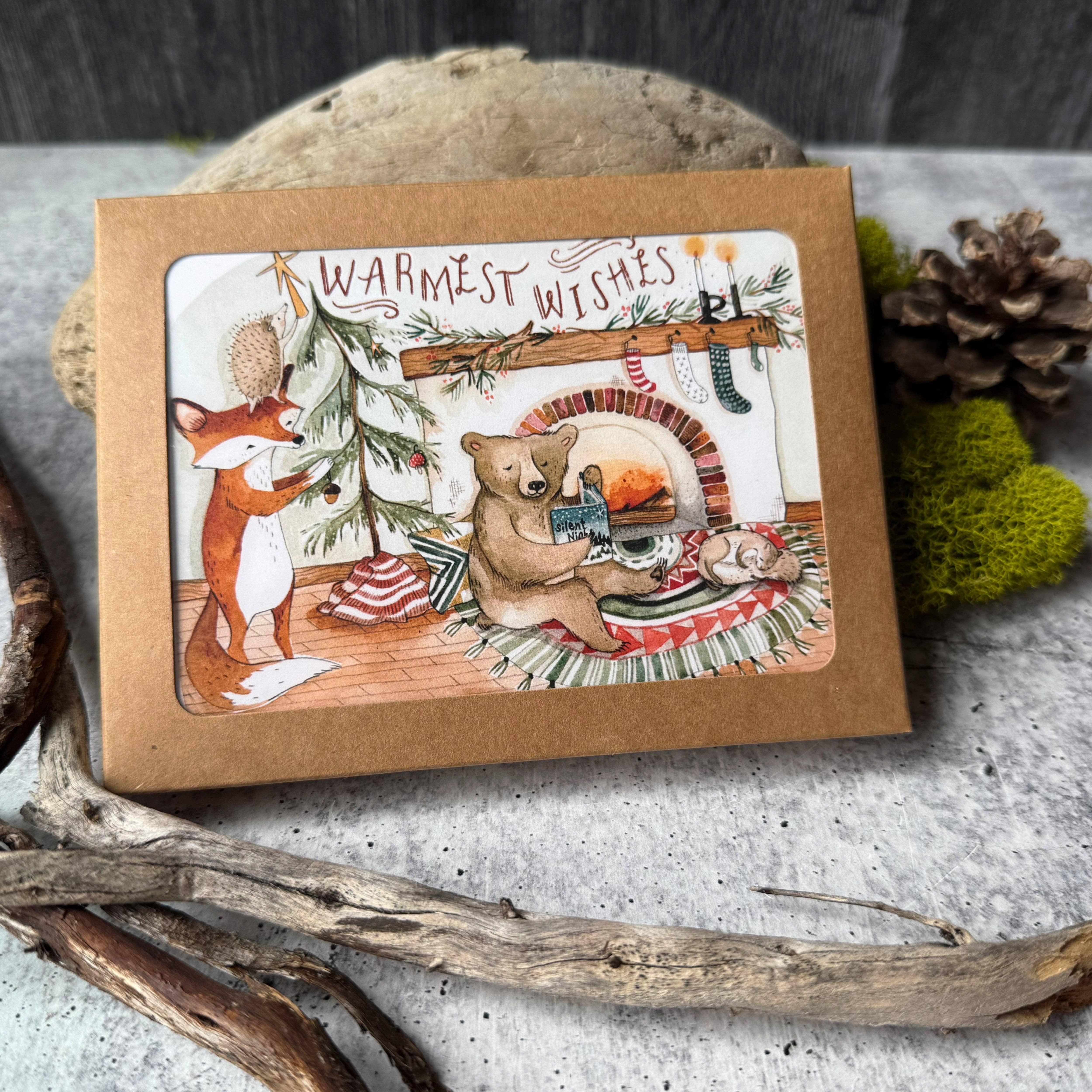 Canyon & Cove Art - Wholesale Christmas Card - Warmest Wishes Holiday Cards (Boxed Card Set1