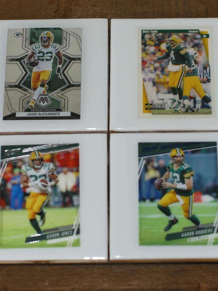 Green Bay Packers Coasters - Ceramic Tile Made from Cards for wholesale by Jake and Dean Uncommon Coasters