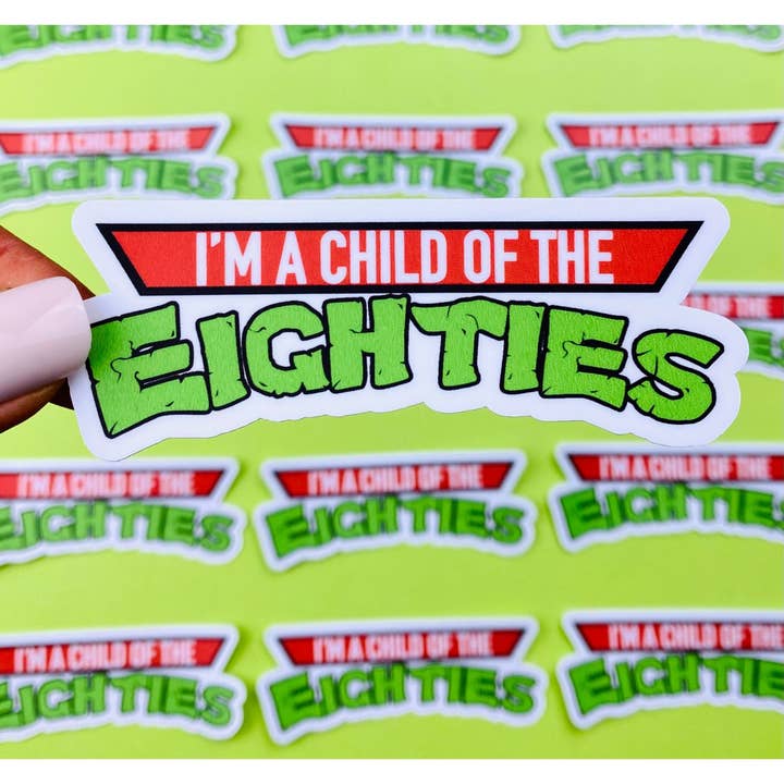 Made In The Eighties Parody Sticker Vintage 1980s Design for wholesale by Otto's Grotto