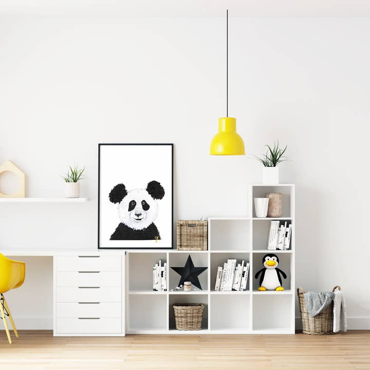 Panda Nursery Artwork | Print for wholesale by claire jordan designs
