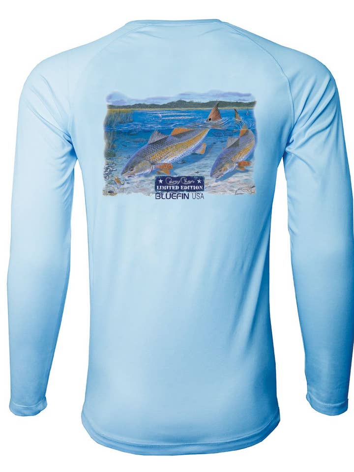 Andra Skin Carey Chen Redfish Solar Tee för wholesale av Bluefin USA
