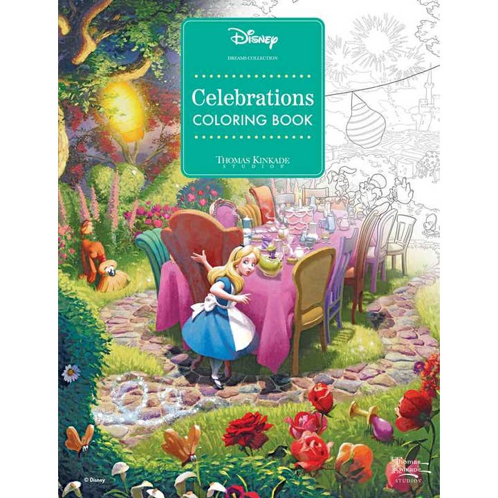 Disney Dreams Collection Thomas Kinkade Studios Celebrations Coloring Book by Thomas Kinkade Studios for wholesale by Simon & Schuster