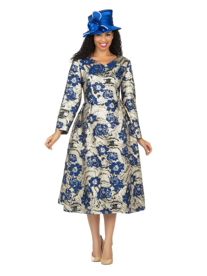 1st Lux Brocade A-linje klänning w/Cape - Plus för wholesale av Giovanna