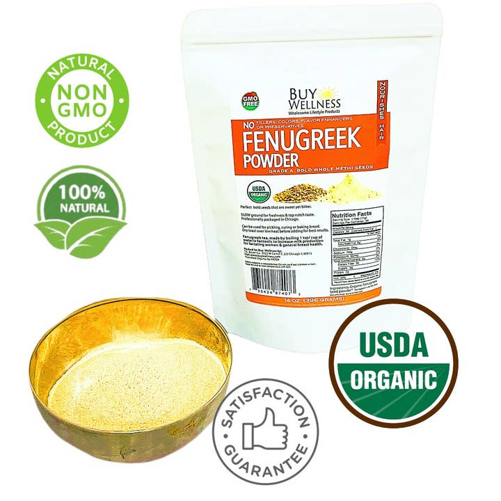 Buy Wellness - Wholesale Dried Spice Mix - Organic Fenugreek Powder Stone Ground Flavor filled Bulk Bag