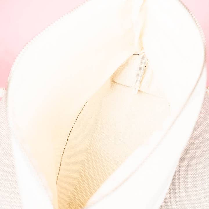 Wholesale Accessory Market - Wholesale Makeup/Cosmetic Bag - NGIL Canvas Cosmetic Bag with Navy Faux Leather Trim2