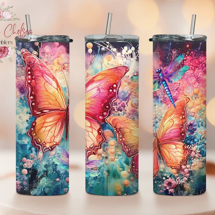 Butterfly tumbler för wholesale av Creations by Chelsea