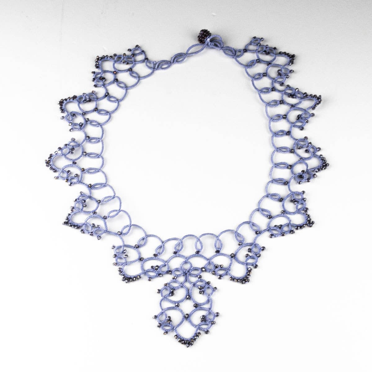 Silk Wool and Bijoux - Wholesale Bib Necklace - "mountain ridge" silk crocheted necklace2