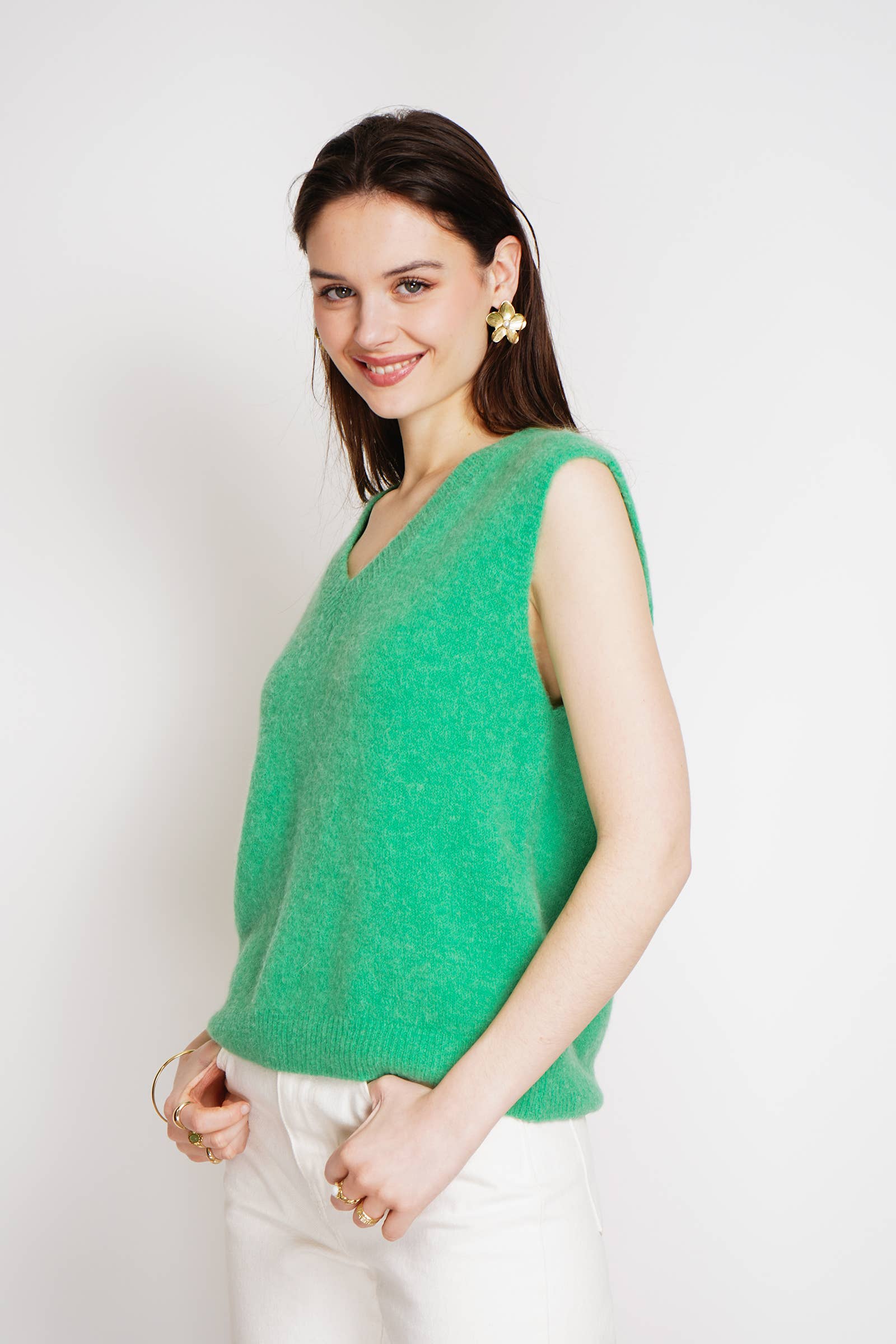 NOELINE – Engroshandel Pullover - Dame – Superfin alpaca vest uden ærmer 265107