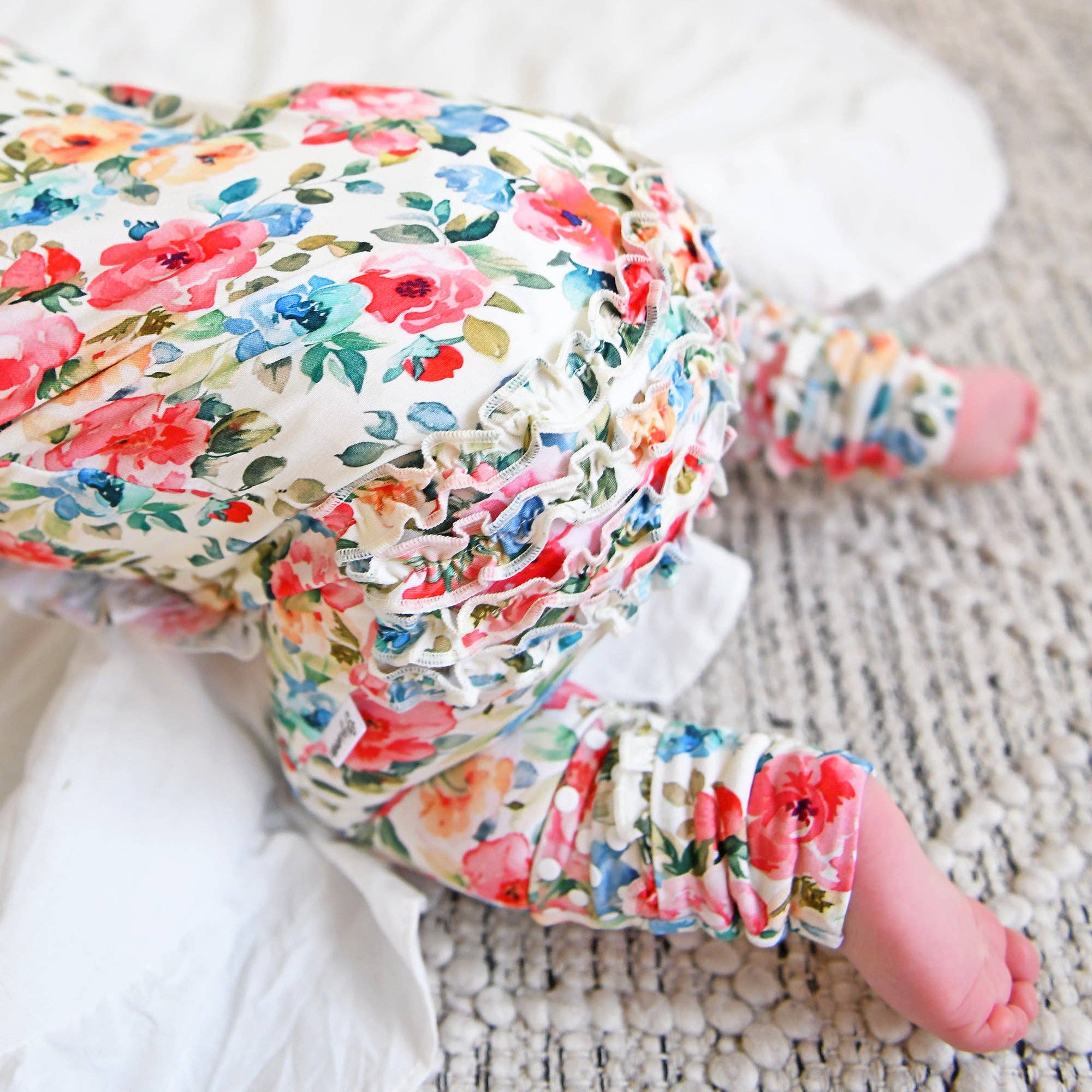 Gigi and Max - Wholesale Jumpsuit - Baby - Nayeli RUFFLE ZIP Bamboo One Piece Floral Baby Clothing9