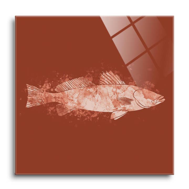 Louisiana Colorful Water Color Speck|12x12 Glass Plaque for wholesale by Love Local