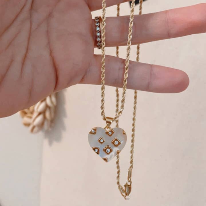 Charmed Heart Necklace for wholesale by driftaway jewelry