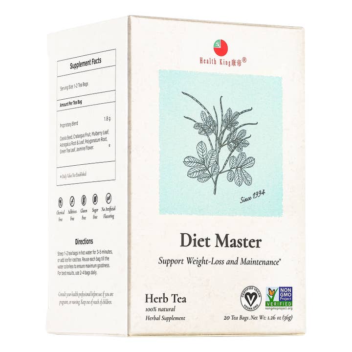 Health King - Venta al por mayor Tés saludables/desintoxicantes - Té de hierbas Health King Diet Master - Control de peso