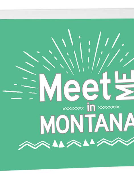 Meet Me in Montana - Carte de vœux pour tous les jours, taille 4,25 x 5,5 pour la vente par Hometana