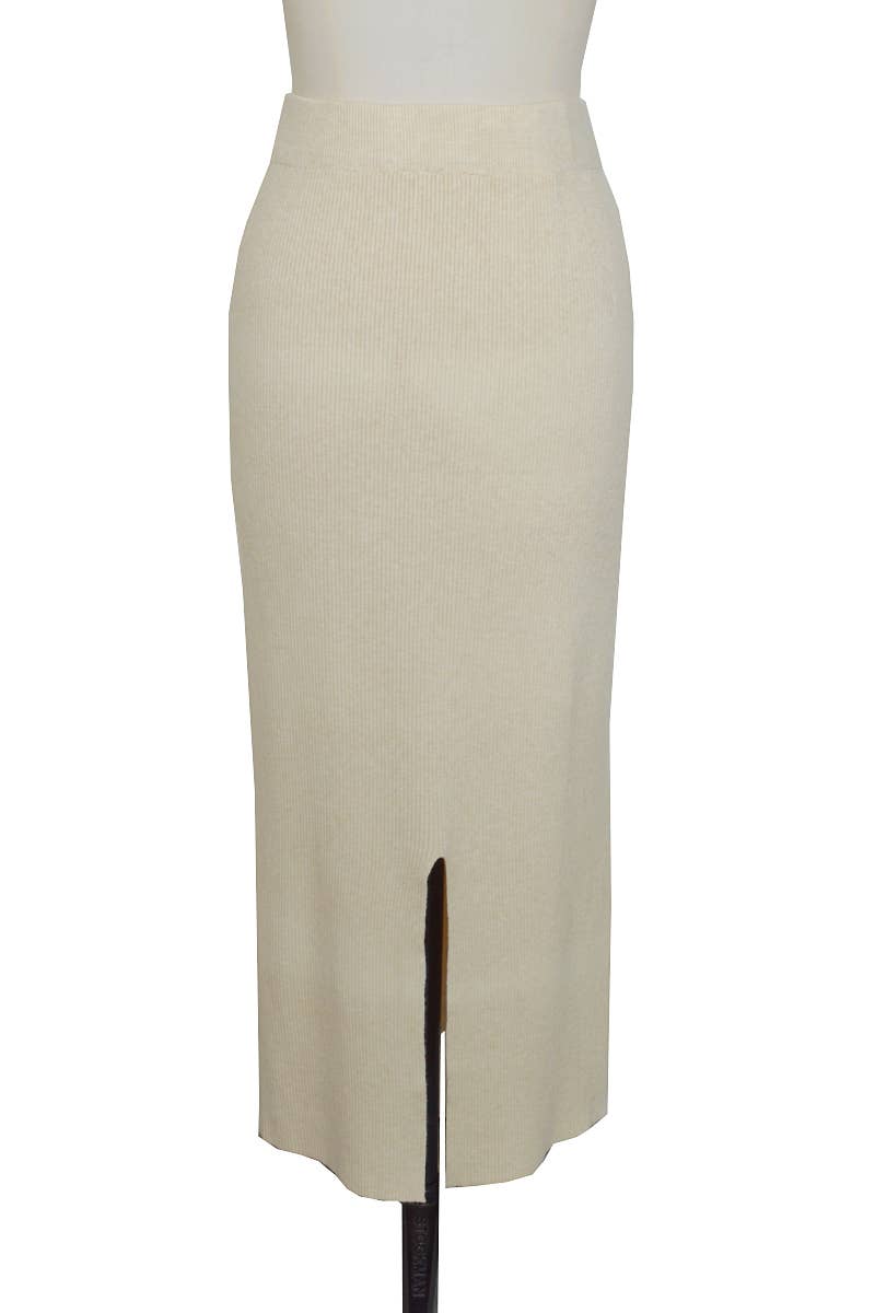 ELLI WHITE – Saia - Mulher por atacado – Saia longa de malha fina grossa4