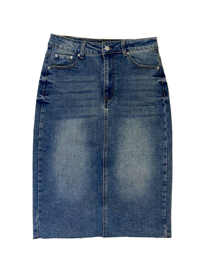 Jupe De Abby - Wholesale Skirt - Women's - The Raelynn Denim Skirt in Vintage