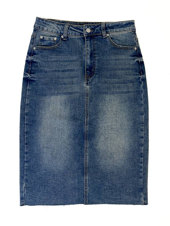 Raelynn denimnederdelen i vintage for engroshandel hos Jupe De Abby