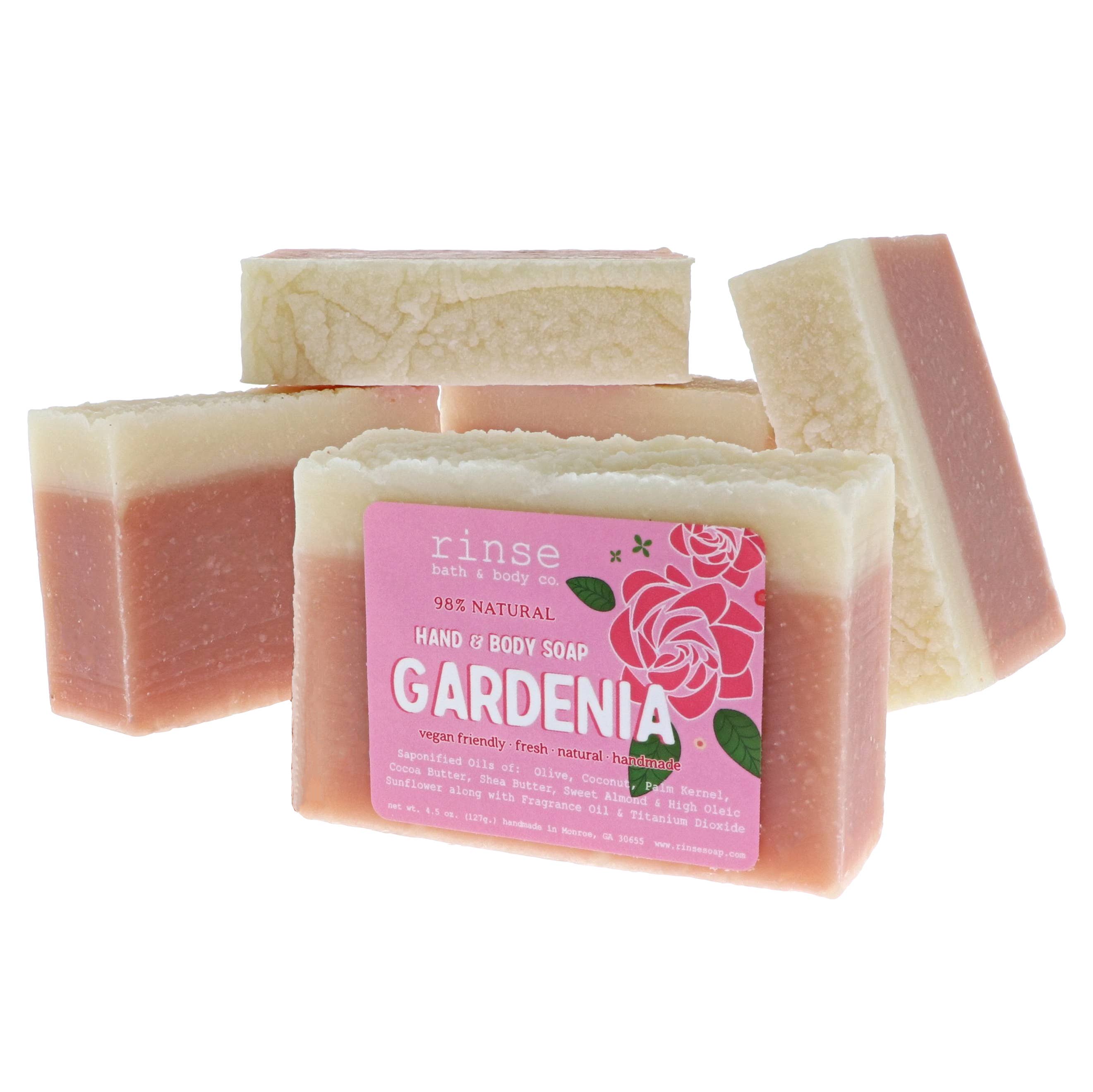 Rinse Bath Body Inc - Wholesale Bar Soap - Gardenia Bar Soap | Sweet White Floral | Natural2