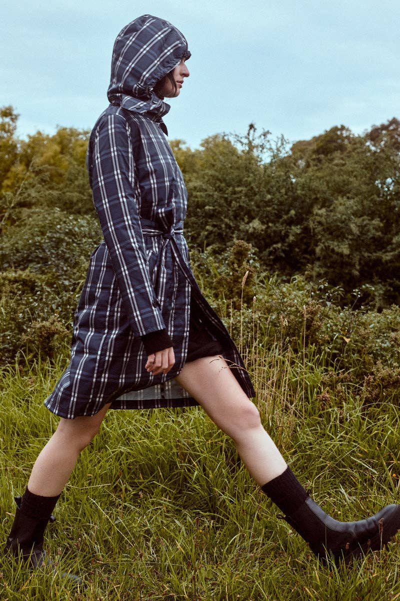 PAQME - Venta al por mayor Impermeable - Mujer - Gabardina reciclada para mujer con diseño de cuadros3