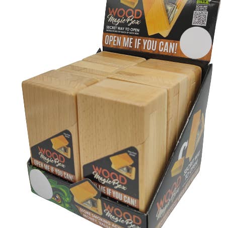 Novelty Brands - Wholesale Decorative Box - Wood Magic Storage Box - 6 Piece Display