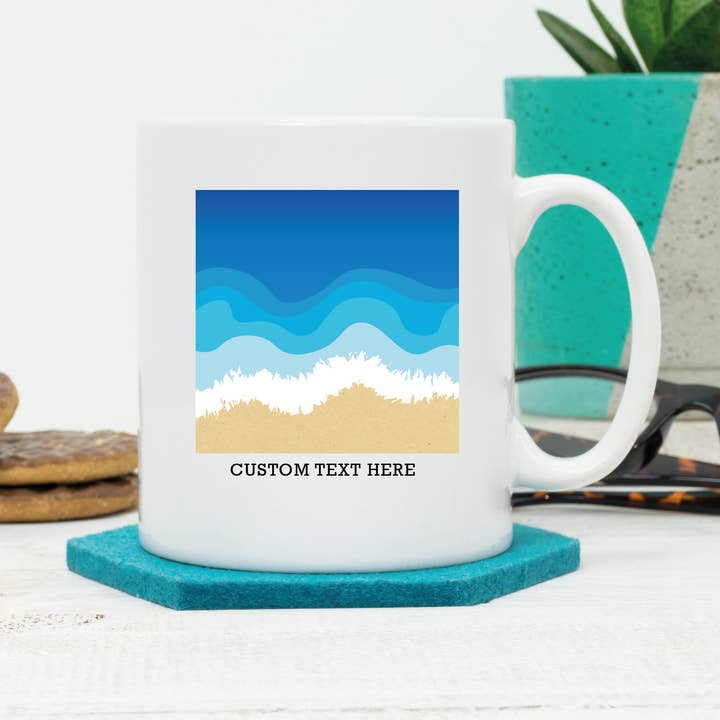 Lovetree Design – wholesale Coffee mug – Beach Waves Custom Text Mug0