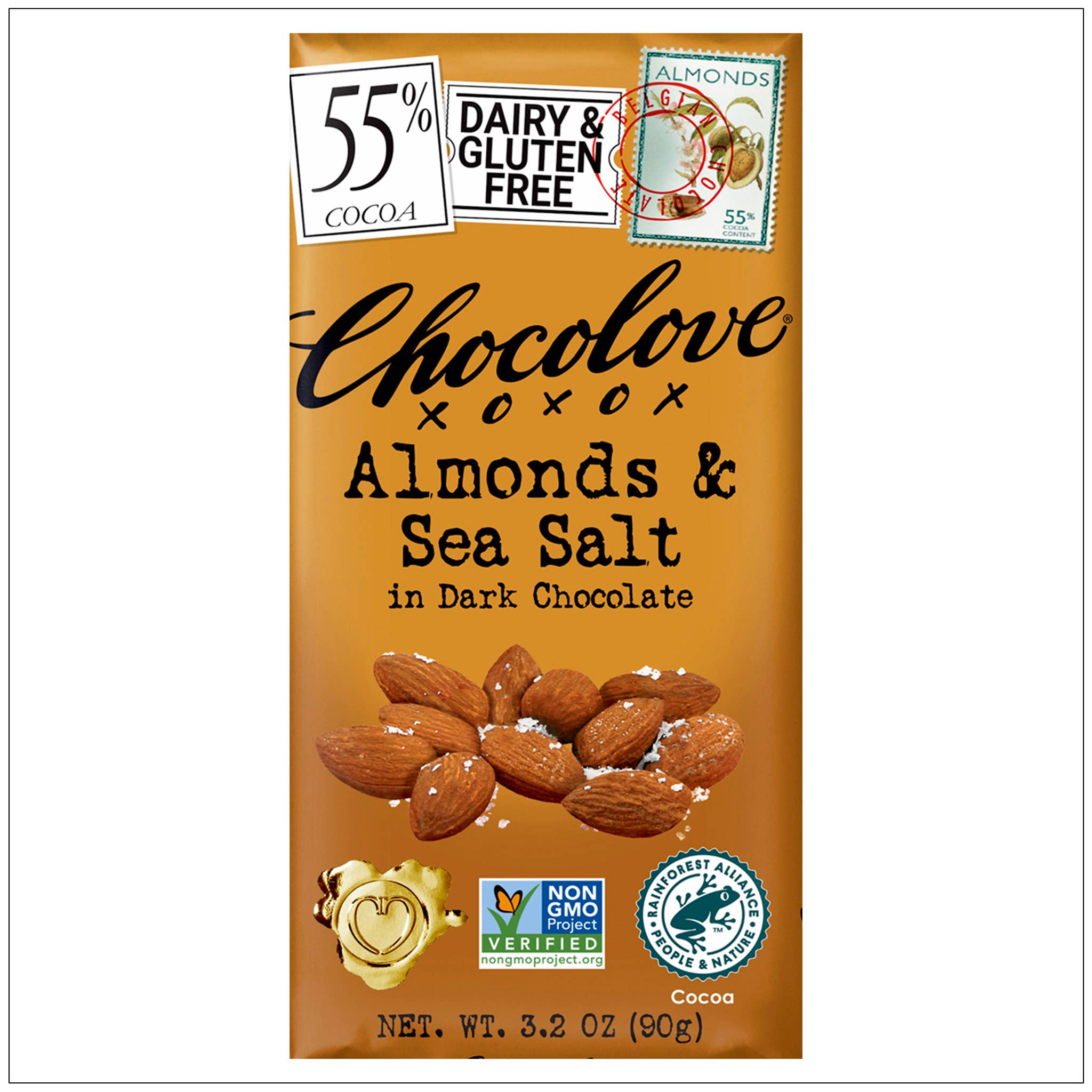Alive Herbals - Wholesale Chocolate Bar - Almonds & Sea Salt in Dark Chocolate