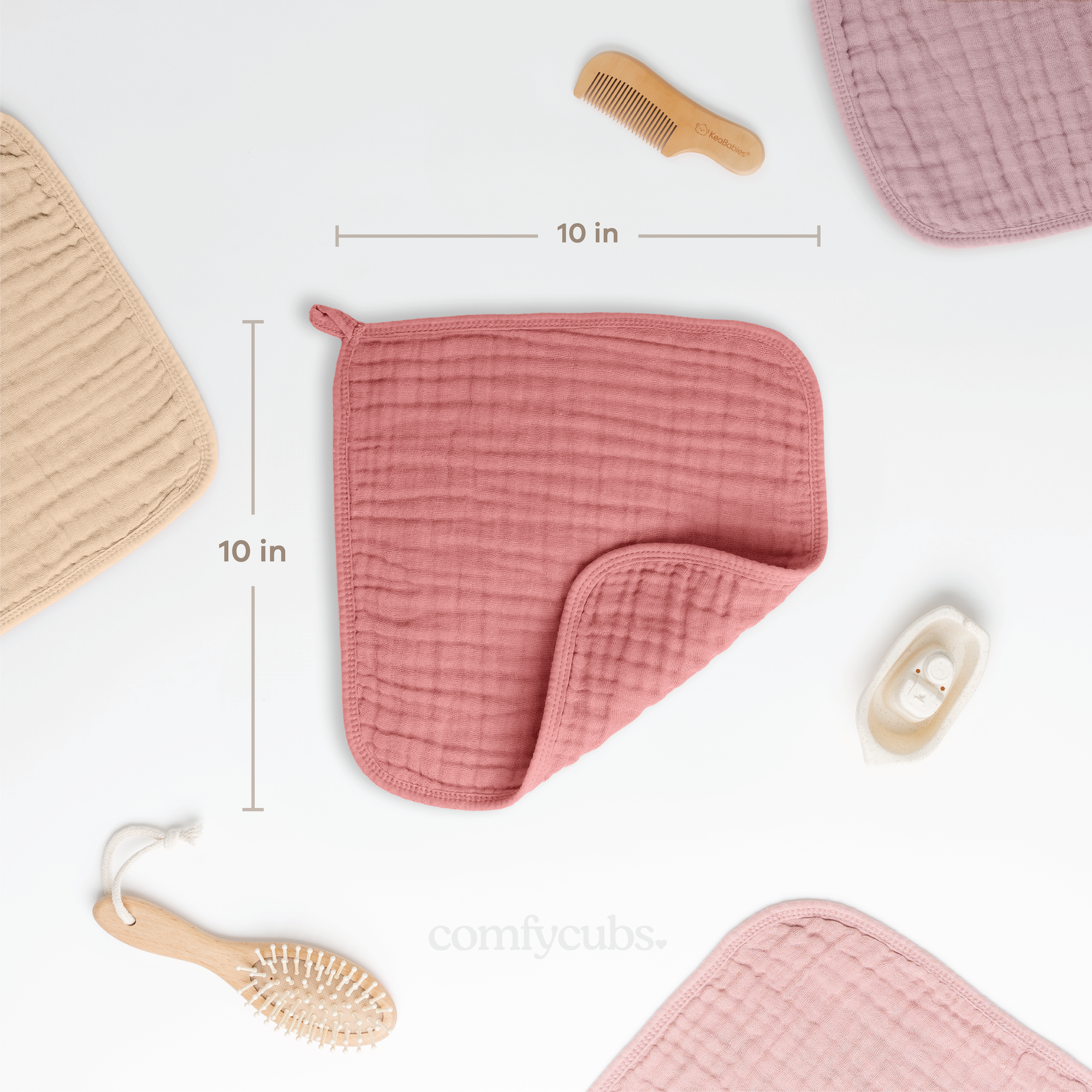 Comfy Cubs – wholesale Wash cloth – Child & baby – Muslin Baby Washcloths, Soft 10"x10" Cotton by Comfy Cubs100