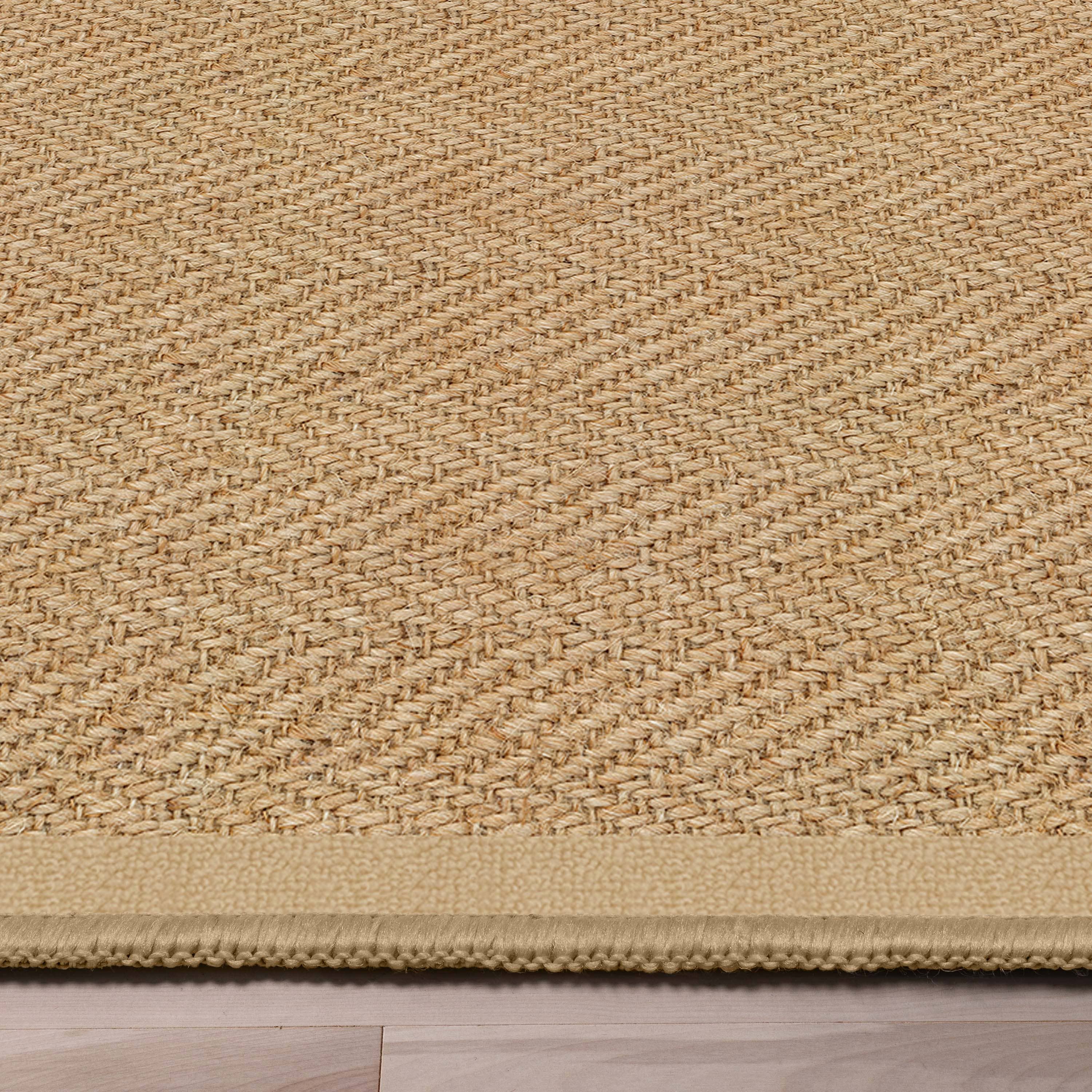 Well Woven - Wholesale Area Rug - Faux-Jute Boerboel Geometric Herringbone Beige Flatweave Rug8