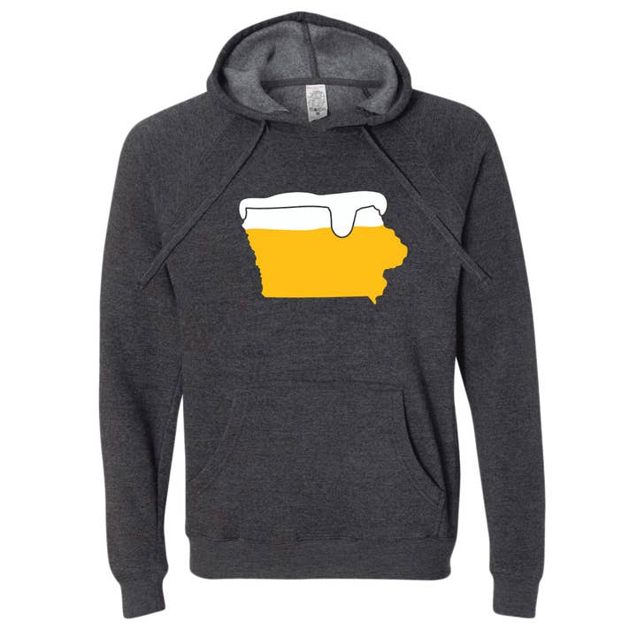 Iowa Beer Mug Hoodie voor wholesale door Iowa Awesome