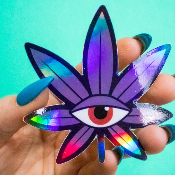 Weed Leaf Sticker | Third Eye Sticker | Stoner Decal for wholesale by Chelzart
