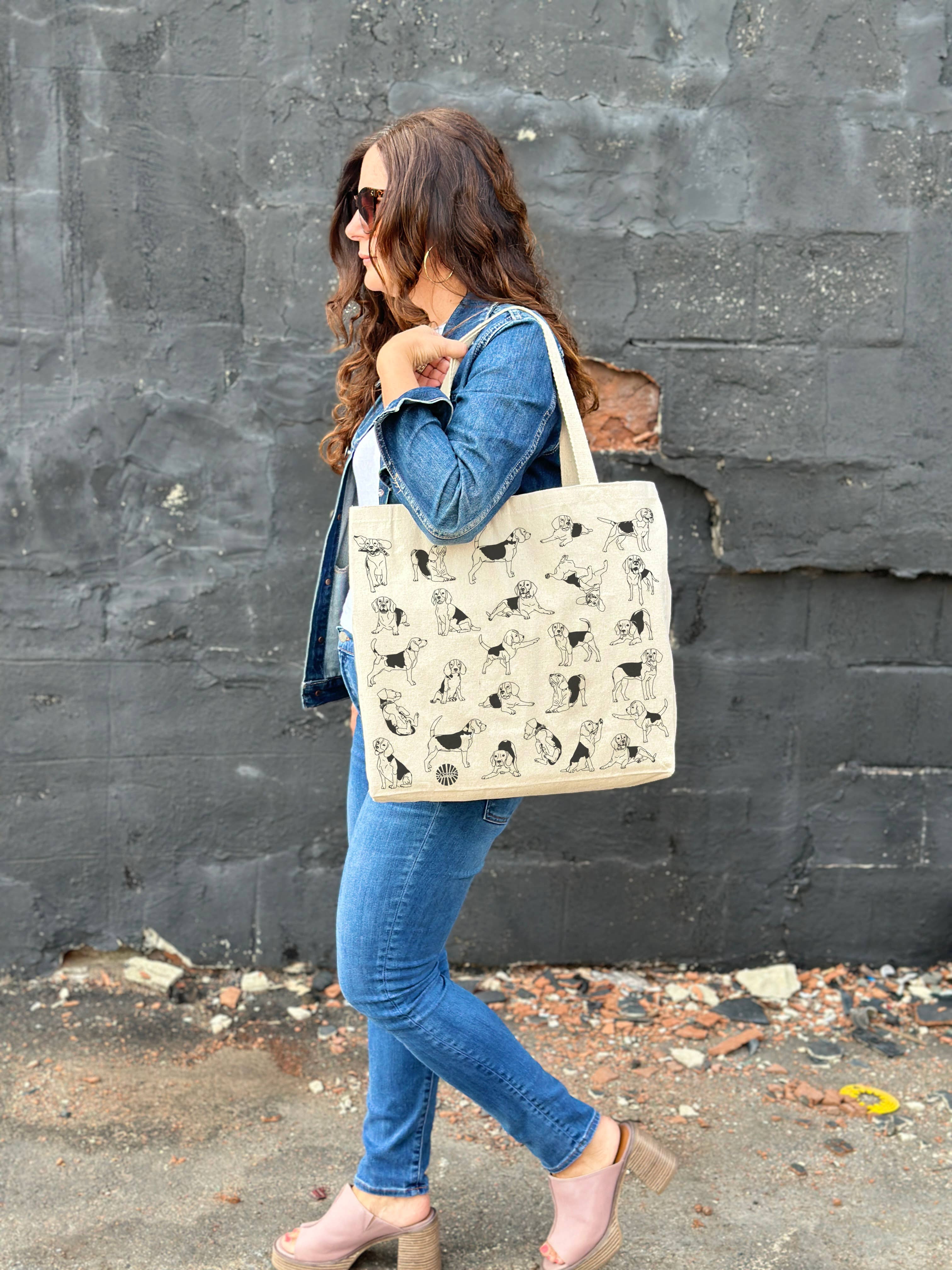 Sween Shop - Wholesale Tote Bag - Unisex - Beagle Large Cotton Canvas Tote Bag Pet Dog Dad and Mom Gift6