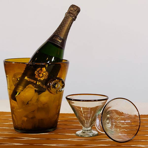 Sobremesa - Wholesale Cocktail/Liquor Glass - Amber Rim Margarita Glass | Glassware Cocktail5