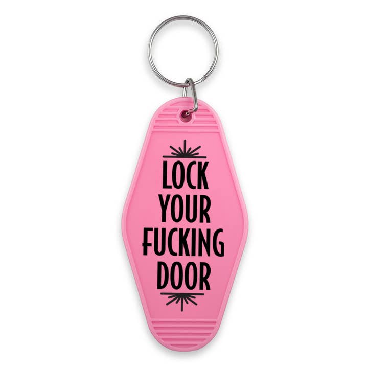 Pretty Rude Things - Wholesale Keychain - Unisex - Lock Your Fucking Door Motel Keychain, True Crime Fan Gift2