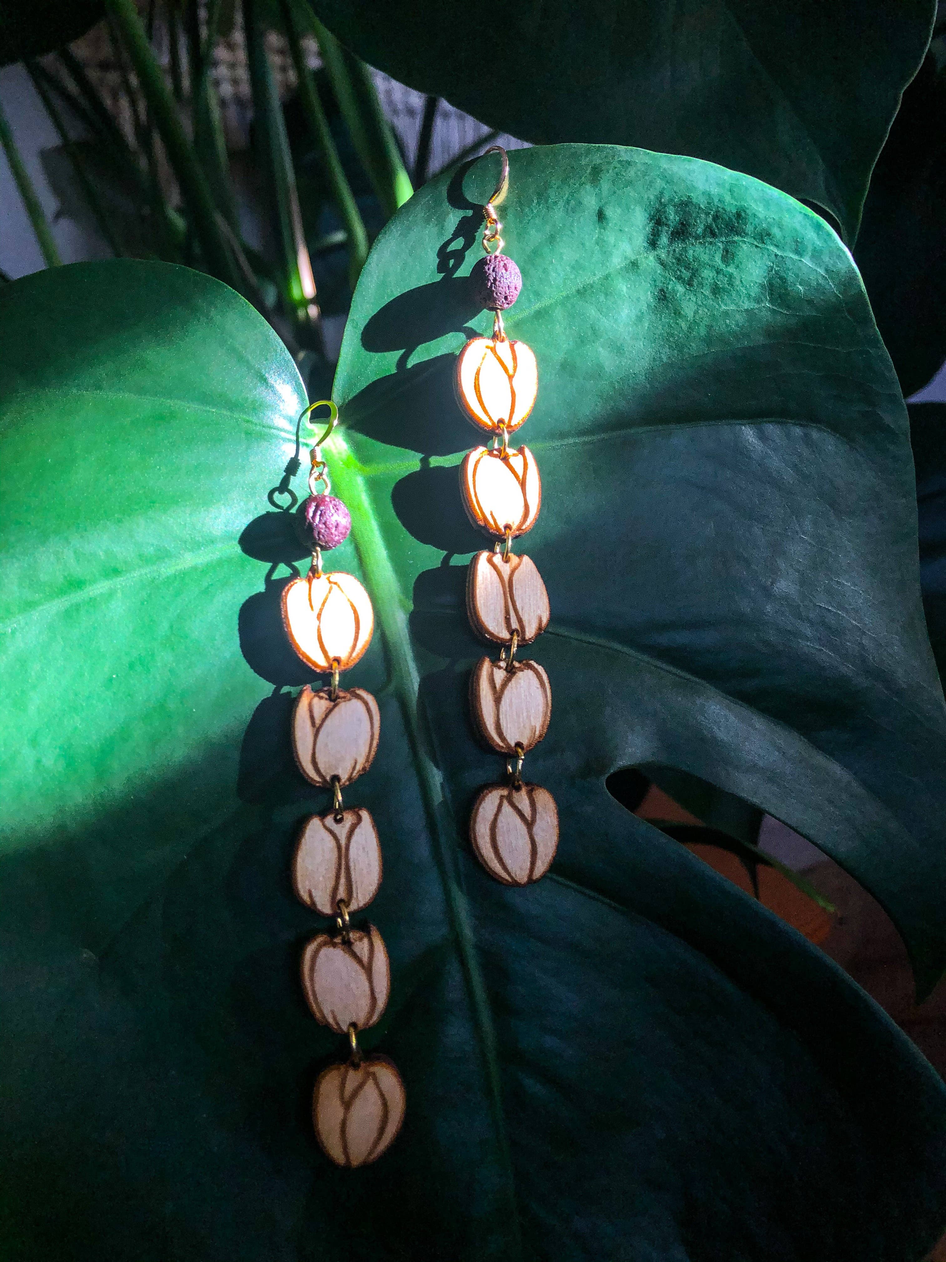 lovelevel - Wholesale Dangle Earrings - Lava Aromatherapy Earrings | Pikake Jasmine1