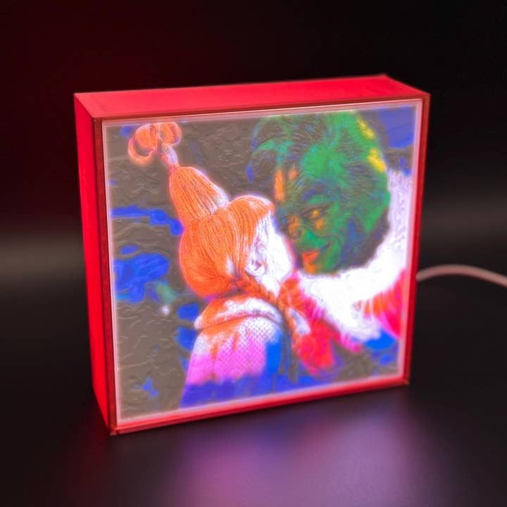 Cozy Christmas Lithophane Lamp with Heartwarming Holiday Design Grinch for wholesale by <3 Studio