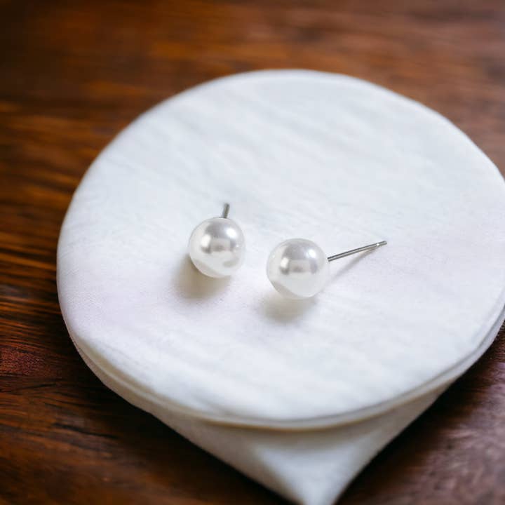 6mm Pearl Ball Ear Sense Stud Earrings for wholesale by Howard's
