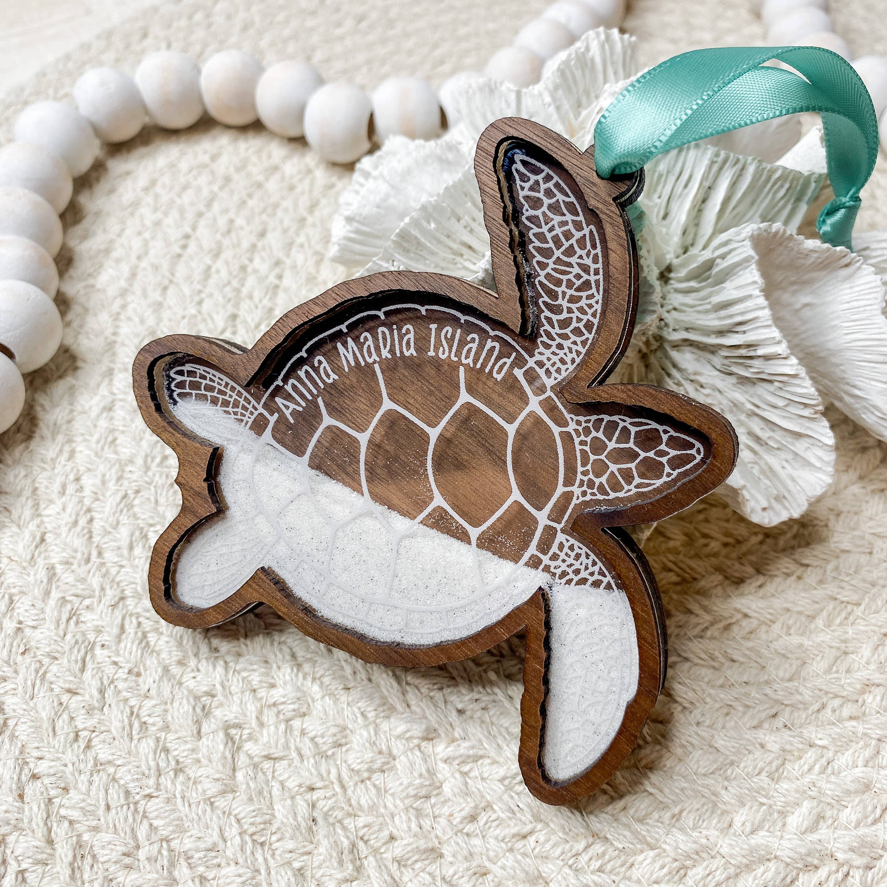 The Cottonseed Marketplace - Wholesale Ornament - Sand Keepsake Ornament - Sea Turtle3