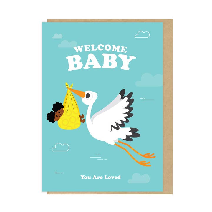 Tarjeta de Felicitación Bienvenida Bebé Niña Negra Zuri para venta al por mayor de Zuri & Dre