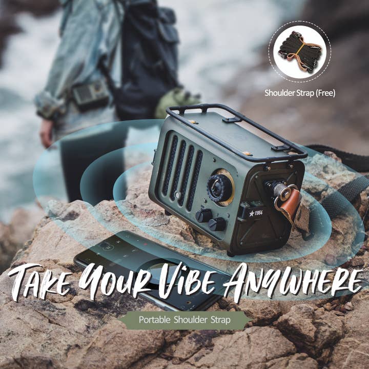 Green MUZEN Wild Jeep Portable FM Radio & Bluetooth Speaker for wholesale on Faire3