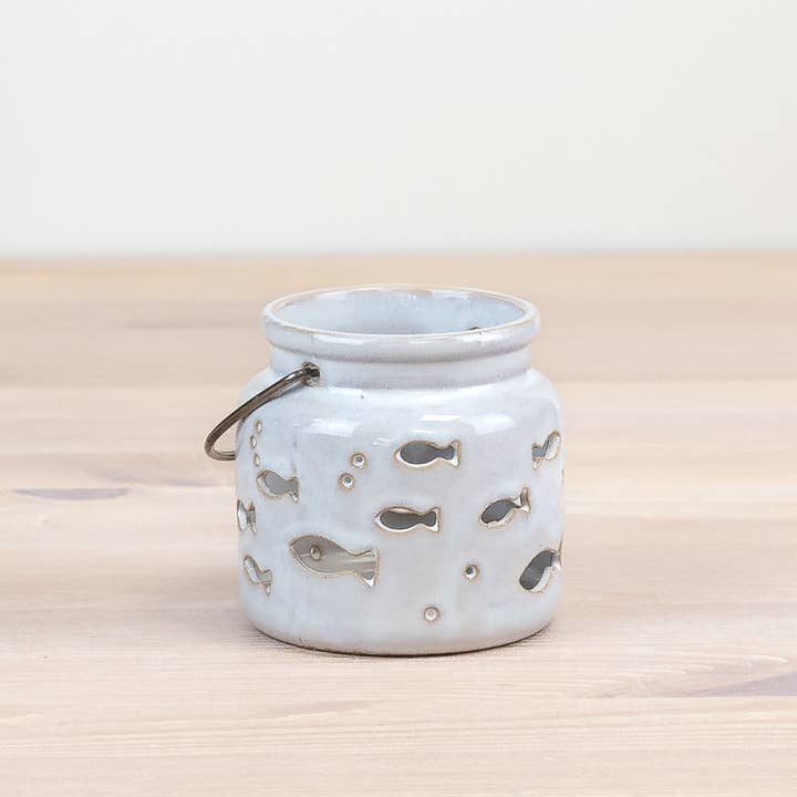 Portacandele a forma di pesce ritagliato, 7,8 cm per la vendita all'ingrosso da parte di Gainsborough Giftware x Portland Living