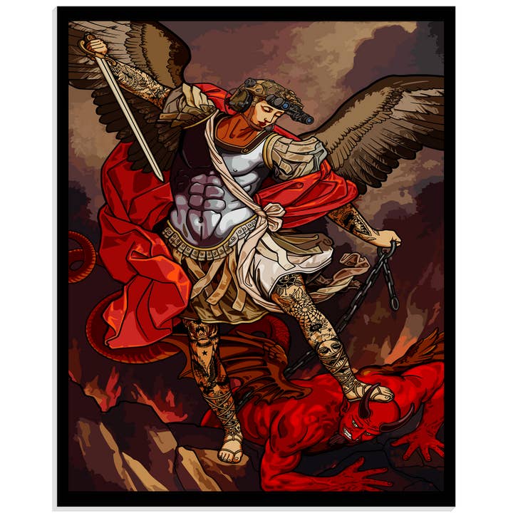 Stampa su acrilico di San Michele per la vendita all'ingrosso da parte di Platoon Daddy LLC