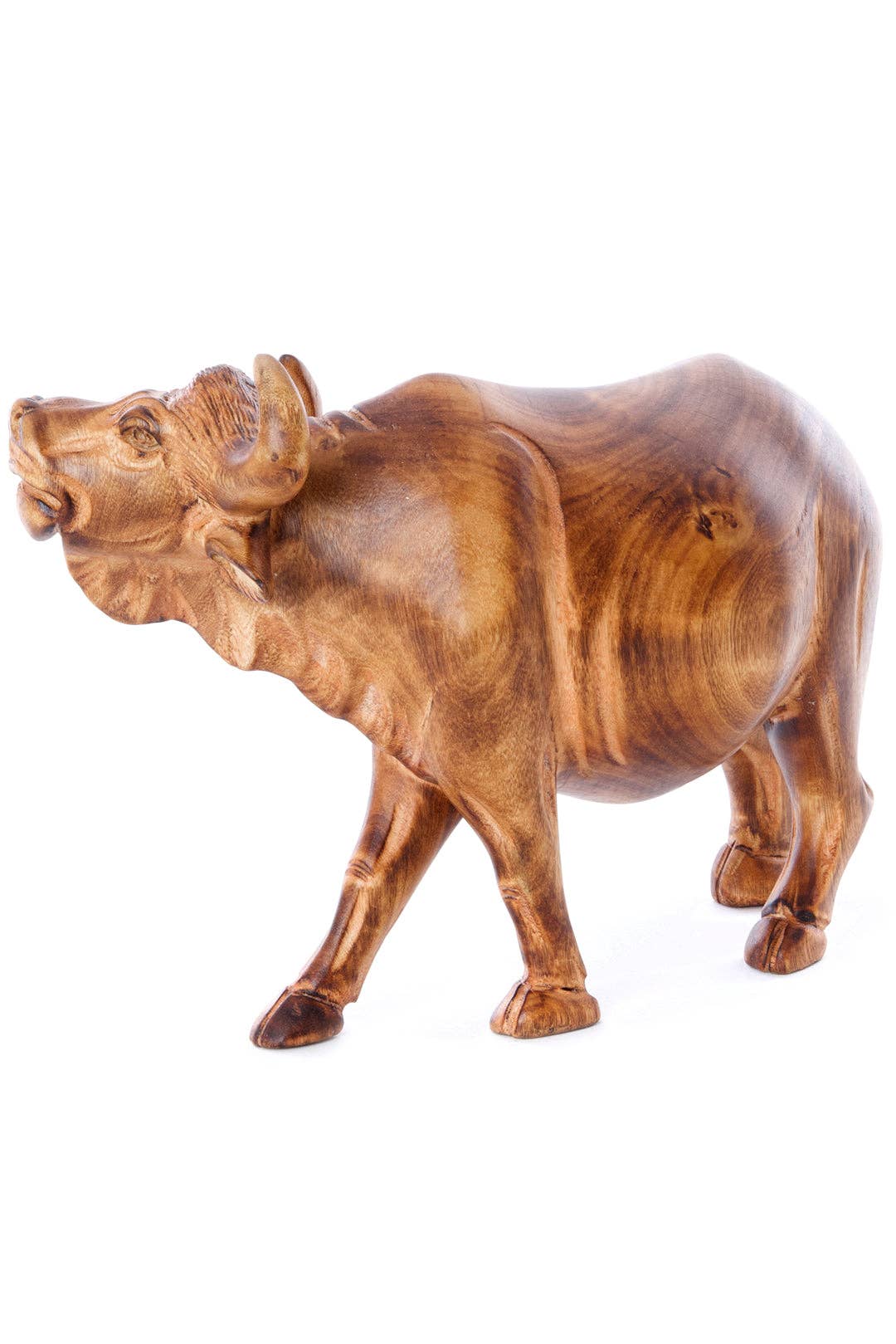 Swahili | AFRICAN MODERN - Wholesale Sculpture - Kenyan Jacaranda Wood Jumbo Water Buffalo1
