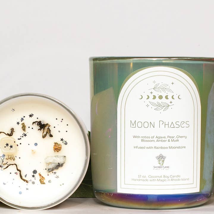 Moon Phases - Intention Coconut Soy Candle for wholesale by Sacred Flame